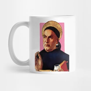 Italian priest Thomas Aquinas illustration Mug